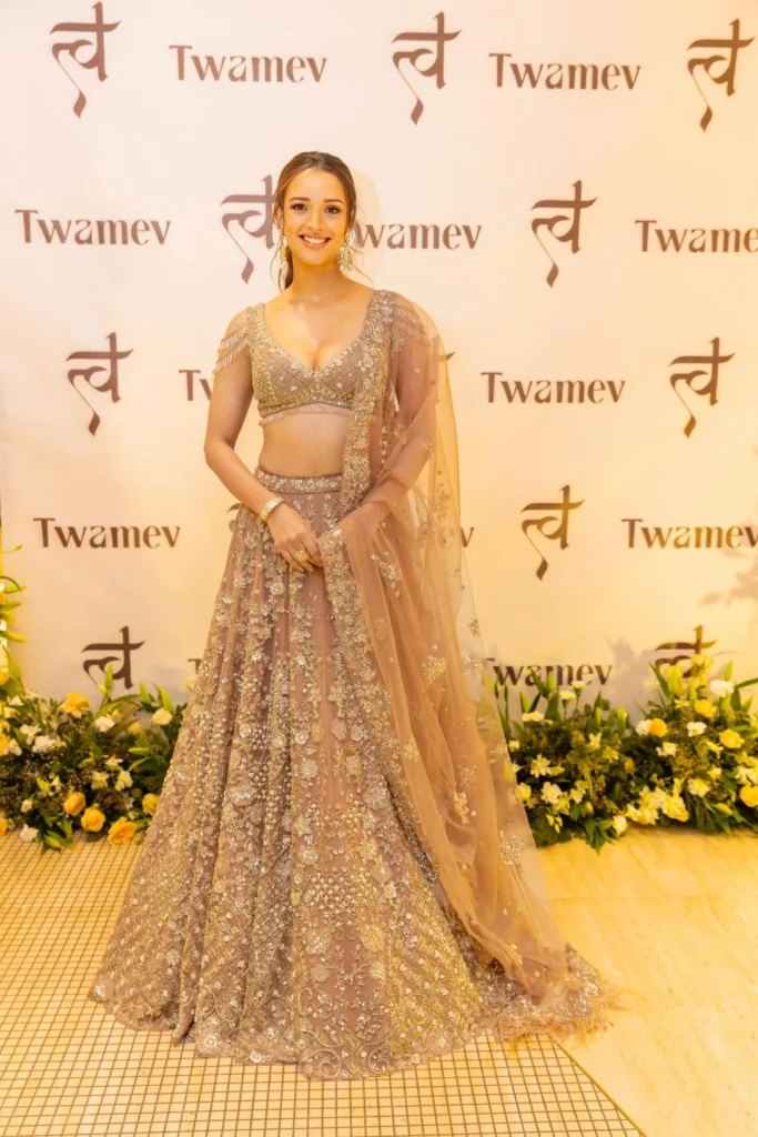 Tripti Dimri Shines in Embellished Brown Lehenga at Twamev Launch Event